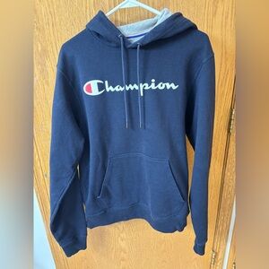 Champion Navy Pullover fleece hoodie men's size small